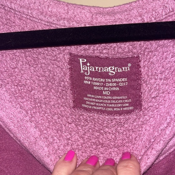 Pajamagram mauve pajama top only size medium / preowned - Picture 2 of 5